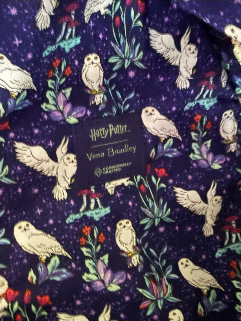 Harry Potter Vera Bradley Sling Backpack Magical Creatures Print Adjustable - Picture 14 of 14